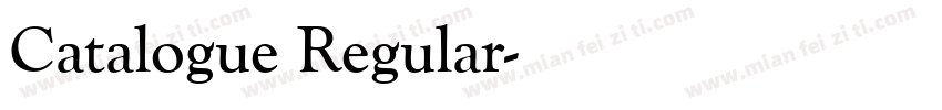 Catalogue Regular字体转换